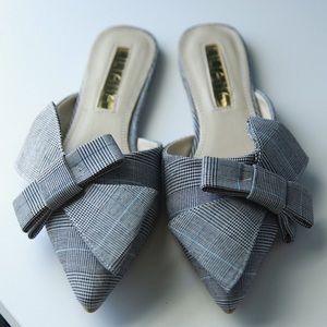 Patterned Lilliana Pointed Toe Mules